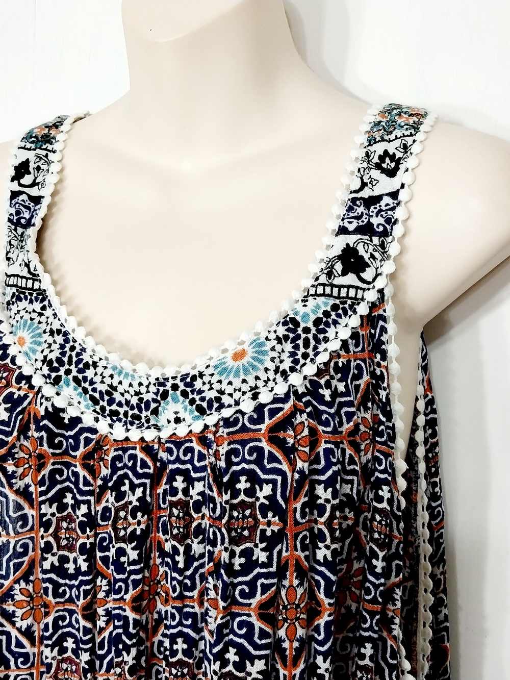 🔵BOGO FREE🔵 J. Gee Dress Sleeveless Boho Rayon Sz 3X - Picture 2 of 6